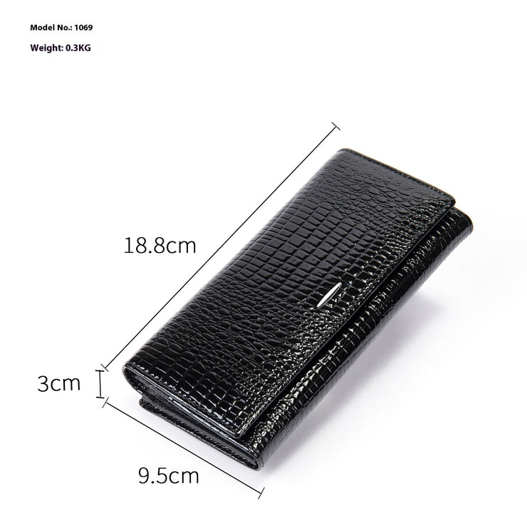 Women's Long Genuine Leather Cowhide Wallet