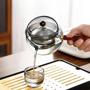 Tea Making With Infuser And Wooden Handle