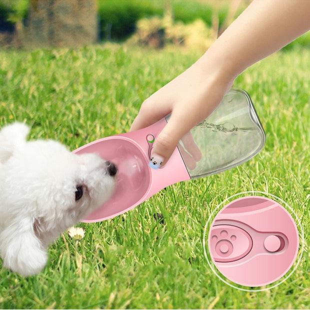 Garrafa de água portátil ao ar livre para copo de água para animais de estimação