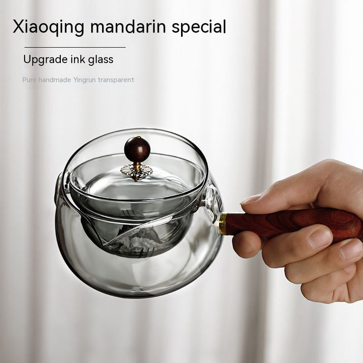 Tea Making With Infuser And Wooden Handle