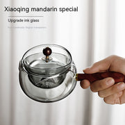 Tea Making With Infuser And Wooden Handle