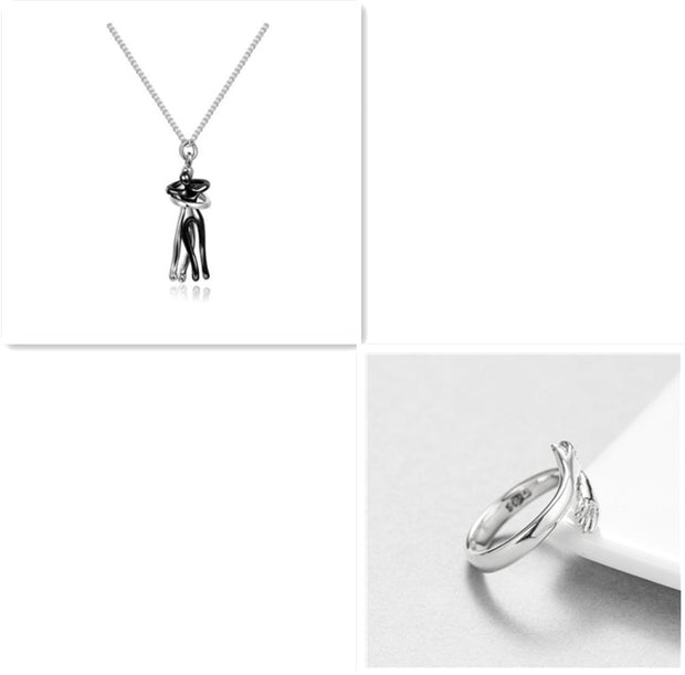 Love Hug Necklace Unisex Men Women