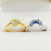 Sun And Moon Couple Rhinestones Ring