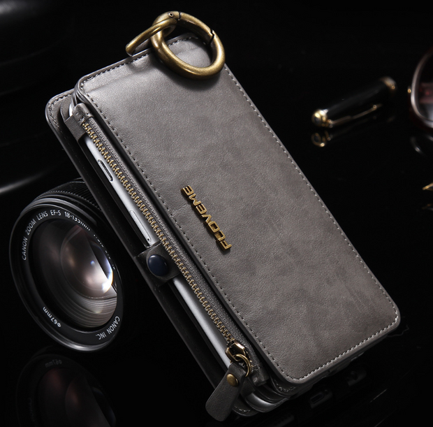 Leather Case For 8 Plus X XR XS Max 11 Flip