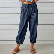 Women Drawstring Tie Pants