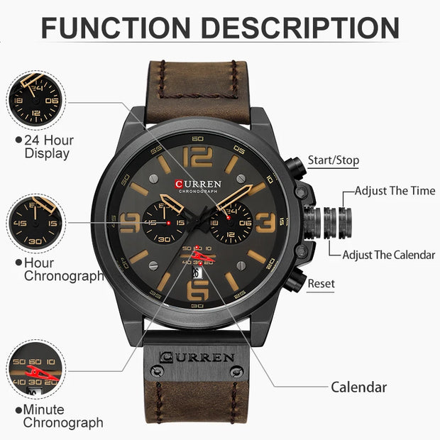 Waterproof Sport Quartz Military Watch