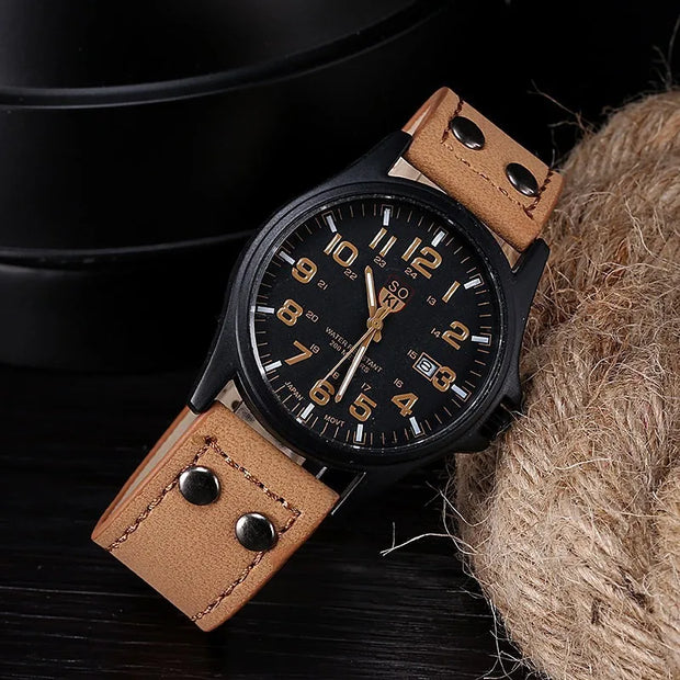 Quartz Wristwatch Men Watch