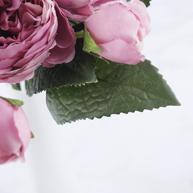 Rose Pink Silk Peony Artificial Flowers Bouquet