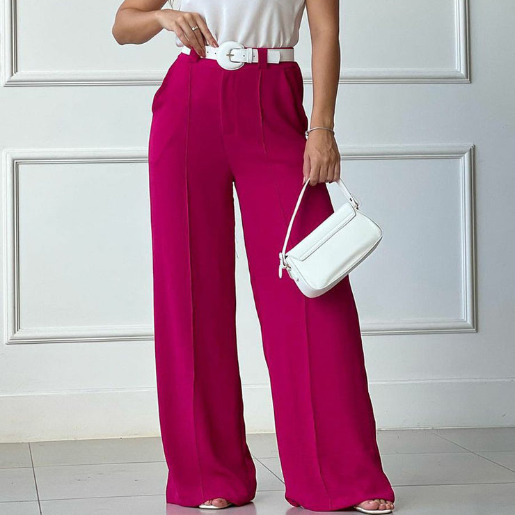 Loose Pleated Wide-leg Casual Pants
