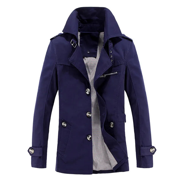 Men Winter Jackets Slim Fit Warm Trench Coats