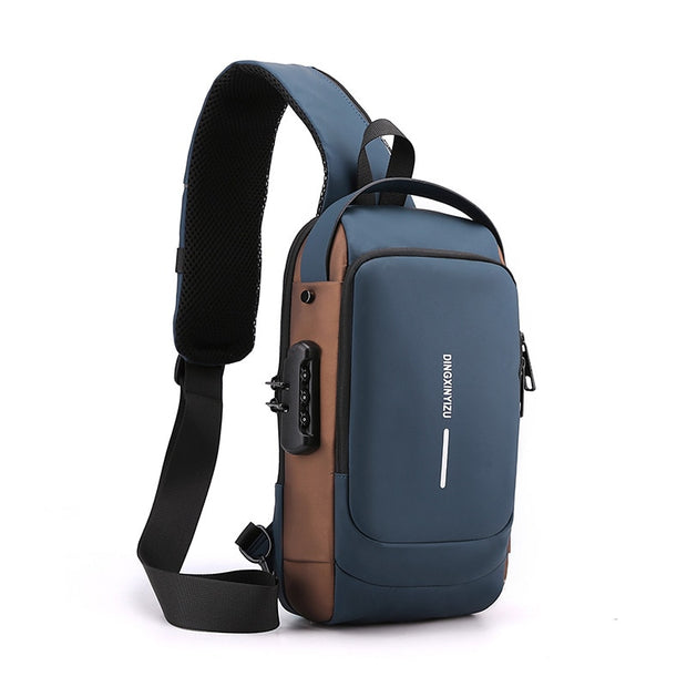 Crossbody Waterproof USB Shoulder Bag