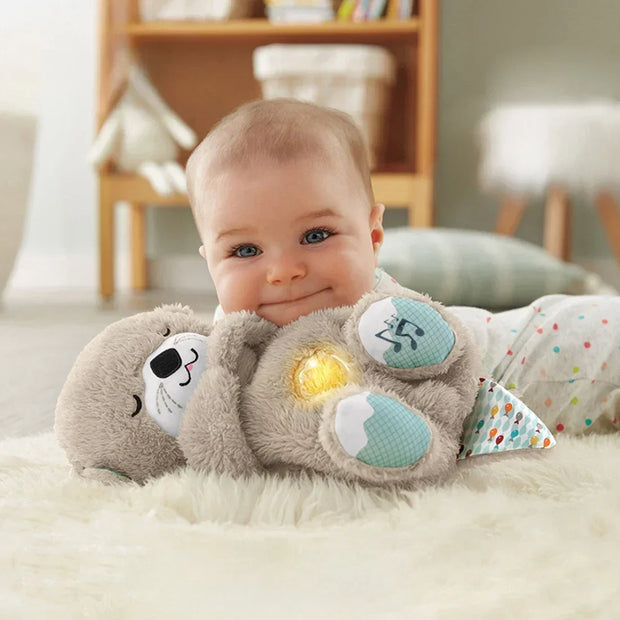 Baby Breathing Bear Music Sleeping Sound and Light Doll Toy