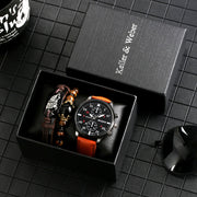 Men's Quartz Watch Leather Bracelets