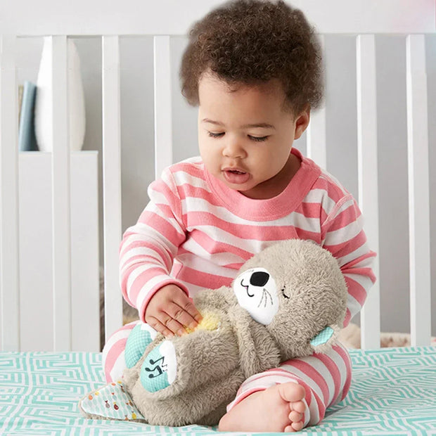 Baby Breathing Bear Music Sleeping Sound and Light Doll Toy