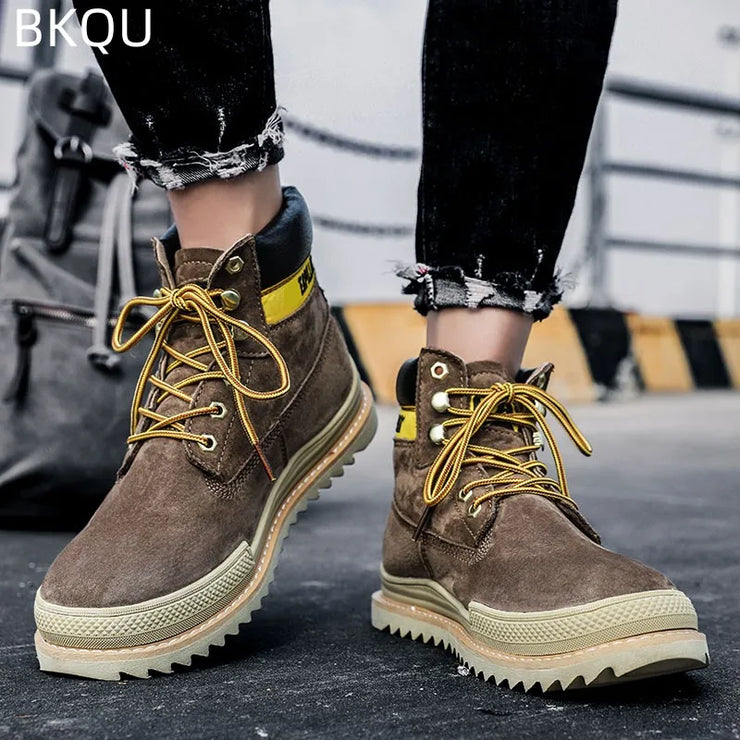 Men's Leather Boots - Wear-resistant Breathable Trend