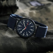 Men Luminous Nylon Band Waterproof Military Watch