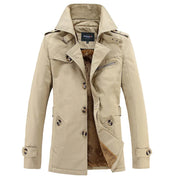 Men Winter Jackets Slim Fit Warm Trench Coats