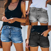 Hole Denim Shorts Female Fringe Jeans