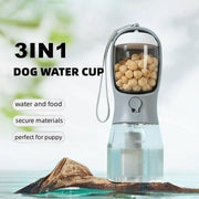 Copo de água para cachorro, comida, saco de lixo, três em um, portátil, pequeno, multifuncional, suprimentos para animais de estimação