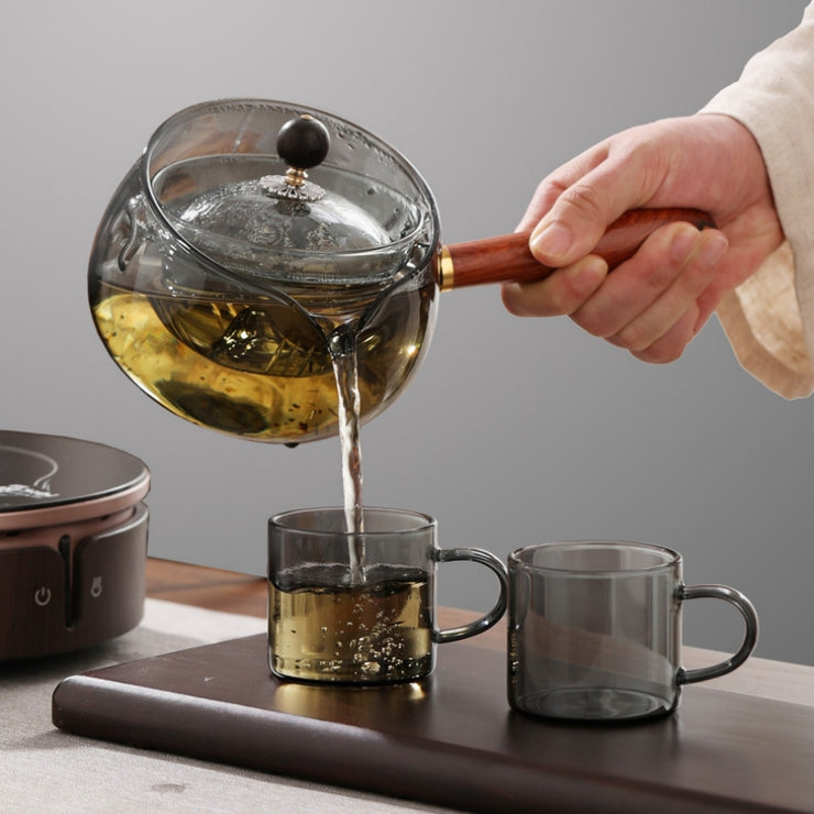 Tea Making With Infuser And Wooden Handle