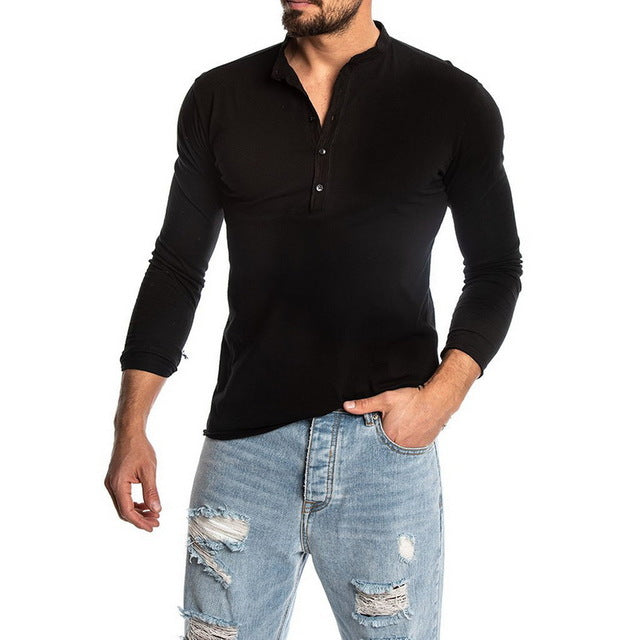 Men's  Long Sleeve O-neck T-shirts